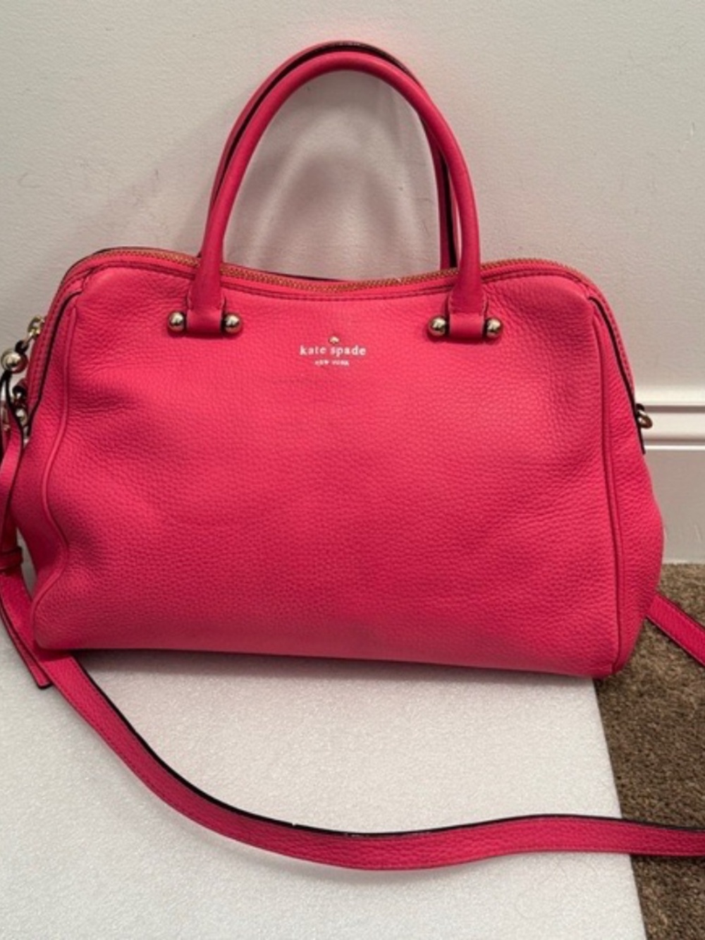 Kate Spade New York Audrey Charles Street Shoulder/Crossbody Bag in Vibrant Pink